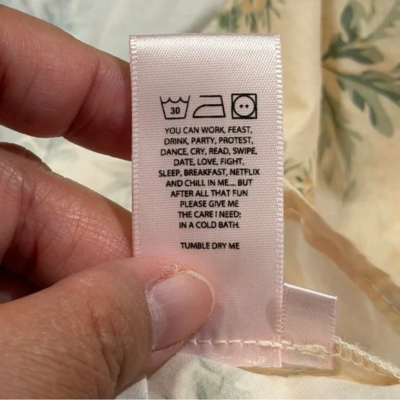 SELKIE Anthropologie NWT Medium Romantic Floral Mini Dress Ruched Spring Summer - Picture 5 of 10